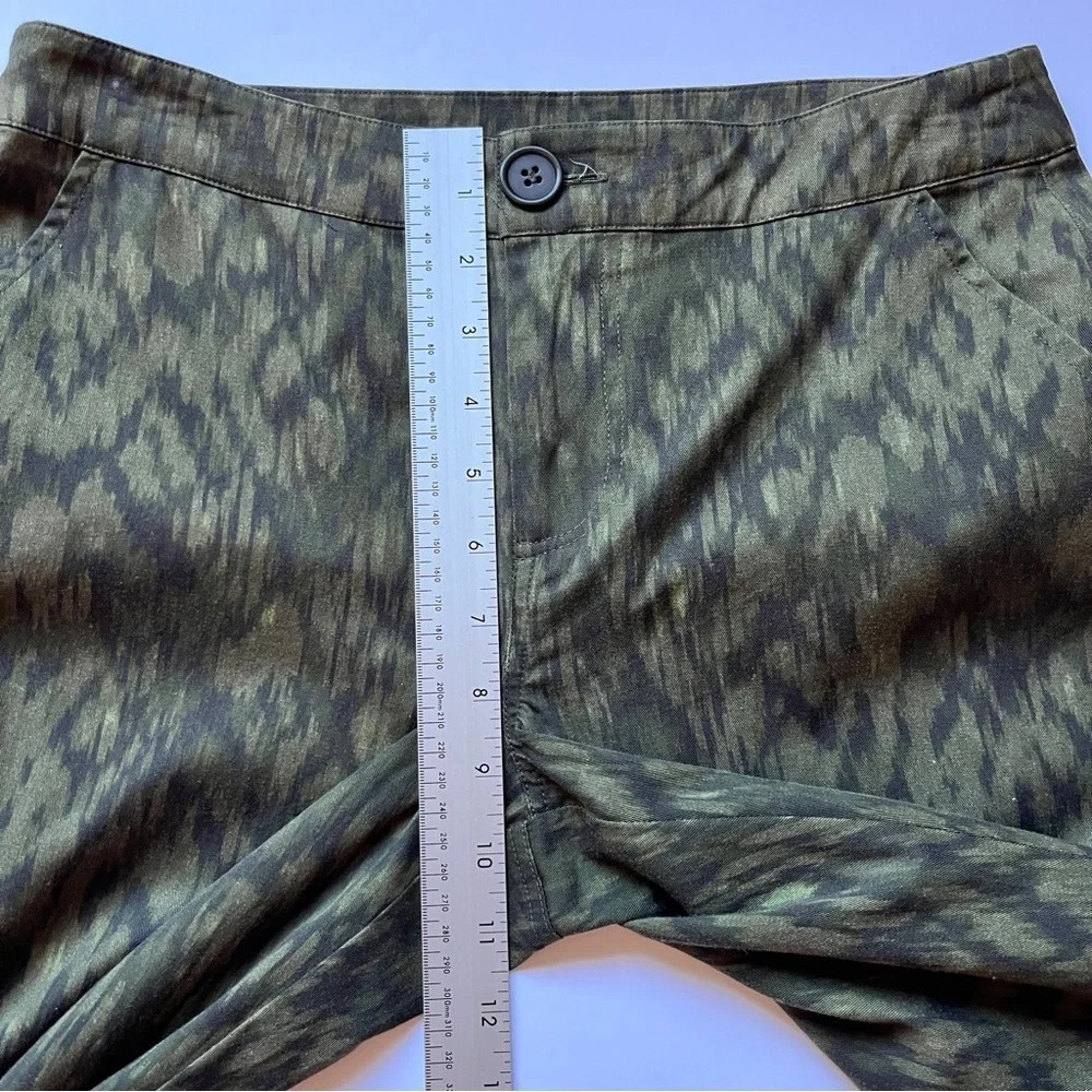 Ecru Camo Pants Trousers Comfy Lightweight Moto Green Utility Style Sz 4 - Picture 8 of 16